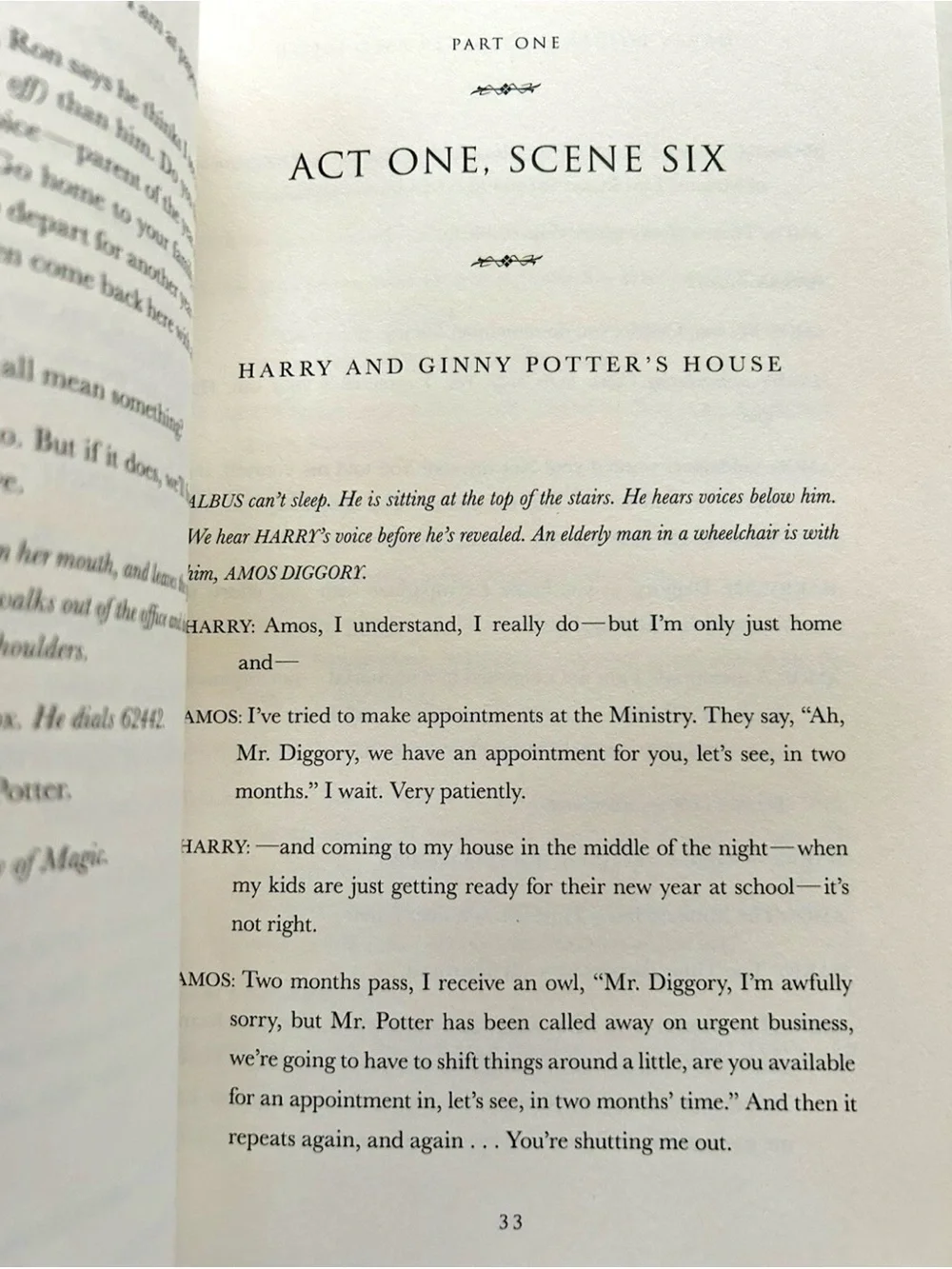 Harry Potter and the Cursed Child – Parts One & Two (2016) Hardcover Script Book